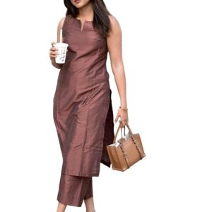 esigner Women’s Rayon Viscose Straight Solid Kurta with Palazzo Set | Sleeveless Ethnic Wear | Comfortable Two Piece Outfit for Office, Casual & Daily Use 4.0 4.0 out of 5 stars (847)