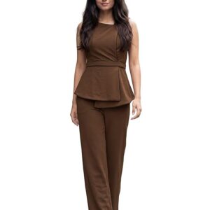 Women's Wrap Top and Trouser Pant, Co ord Set for Women Stylish, Office Wear